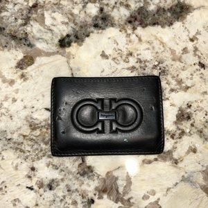 Vintage Salvatore Ferragamo leather credit card holder